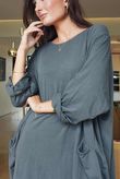 Donegal Cotton Jersey Sac Dress Charcoal /13 =